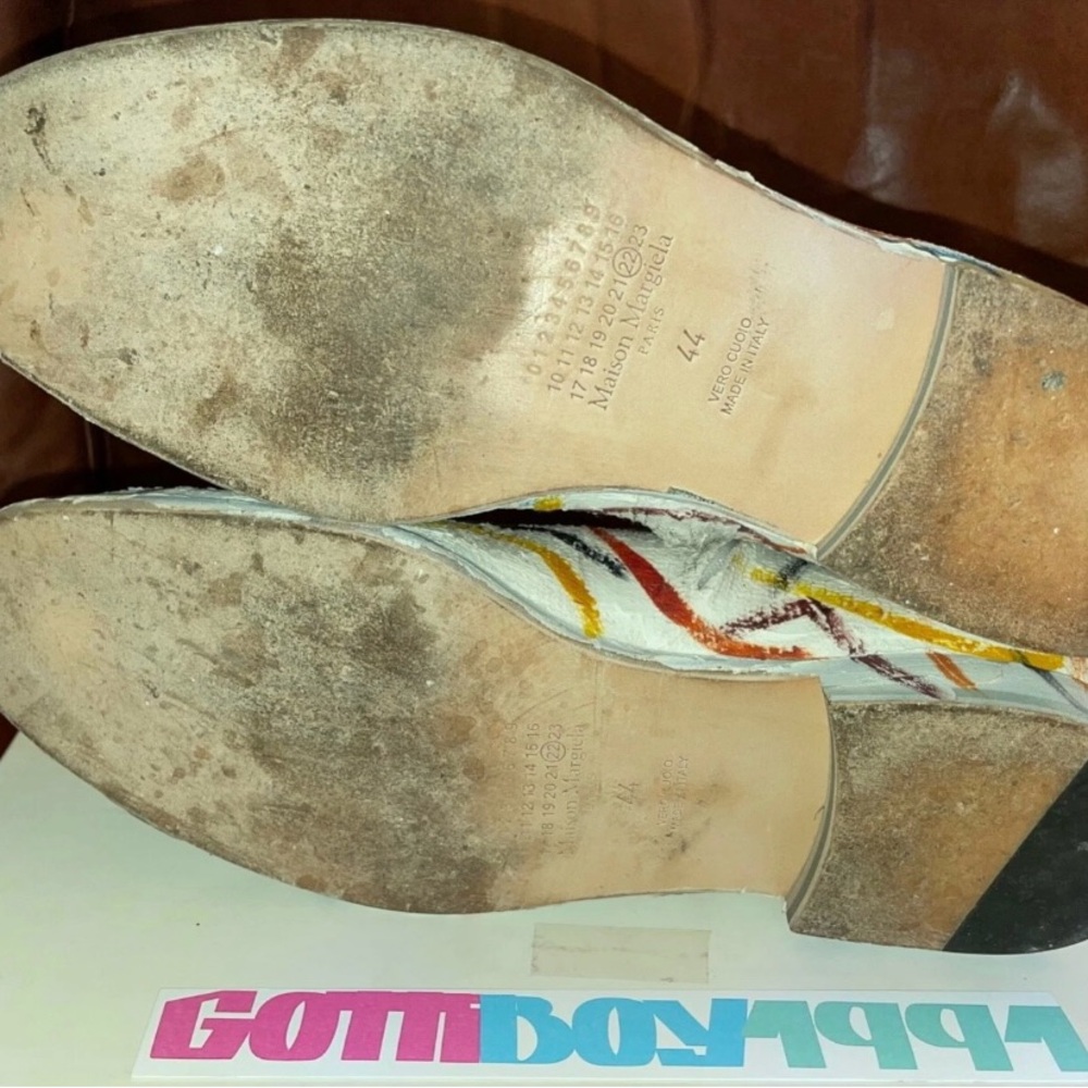 Maison Margiela Scribble Ankle Chelsea Boot S16' Tekashi 69 Rainbow Skittles - Picture 8 of 12
